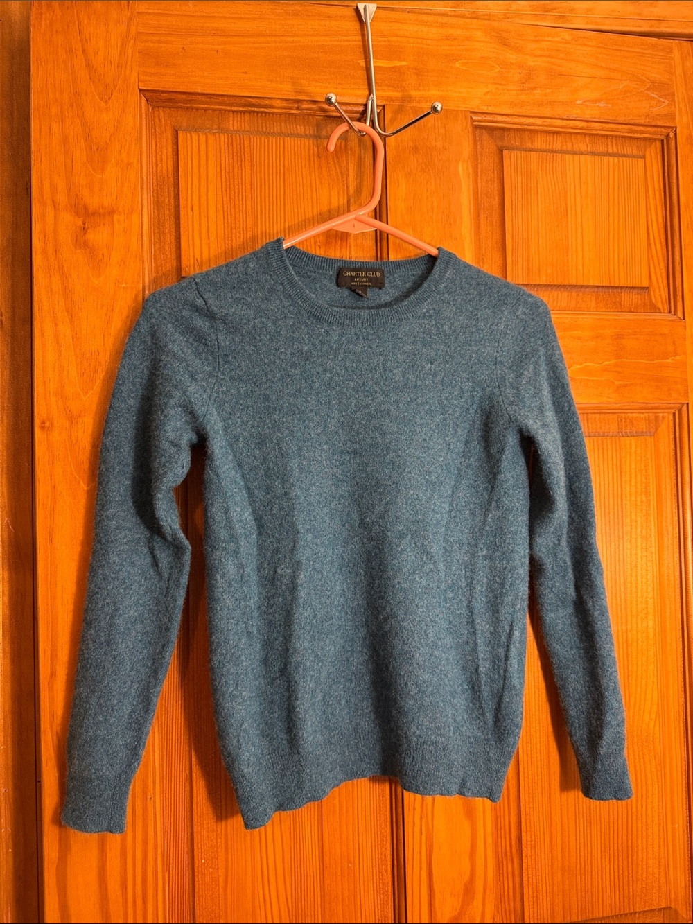 Charter Club Luxury Women's Crewneck Cashmere Sweater XS — Teal